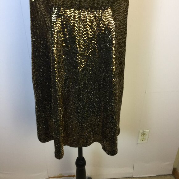 Torrid Cami Tank Top 2X Womans Plus Black Gold Sequin Sleeveless Holiday Sparkle - Picture 12 of 15